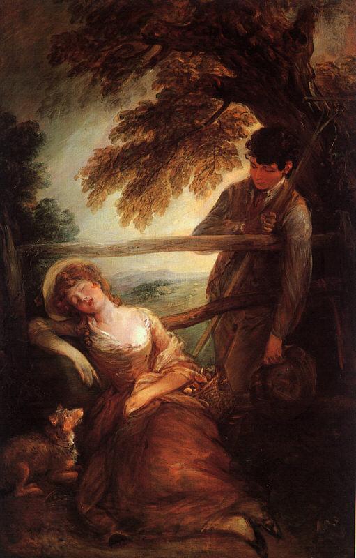 Thomas Gainsborough Haymaker and Sleeping Girl China oil painting art